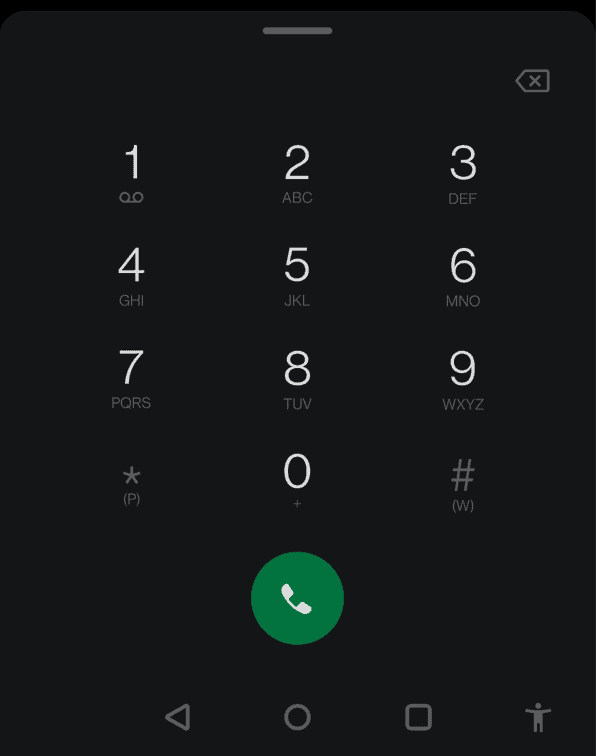 teclado numérico 1 correio de voz android
