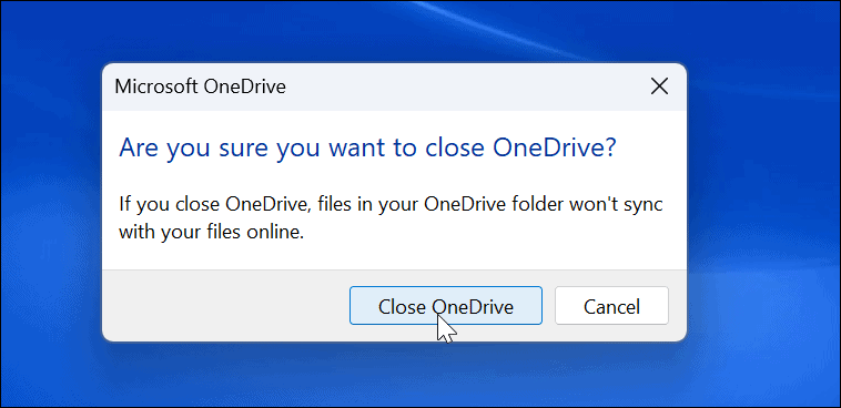 Corrigir OneDrive não sincronizando