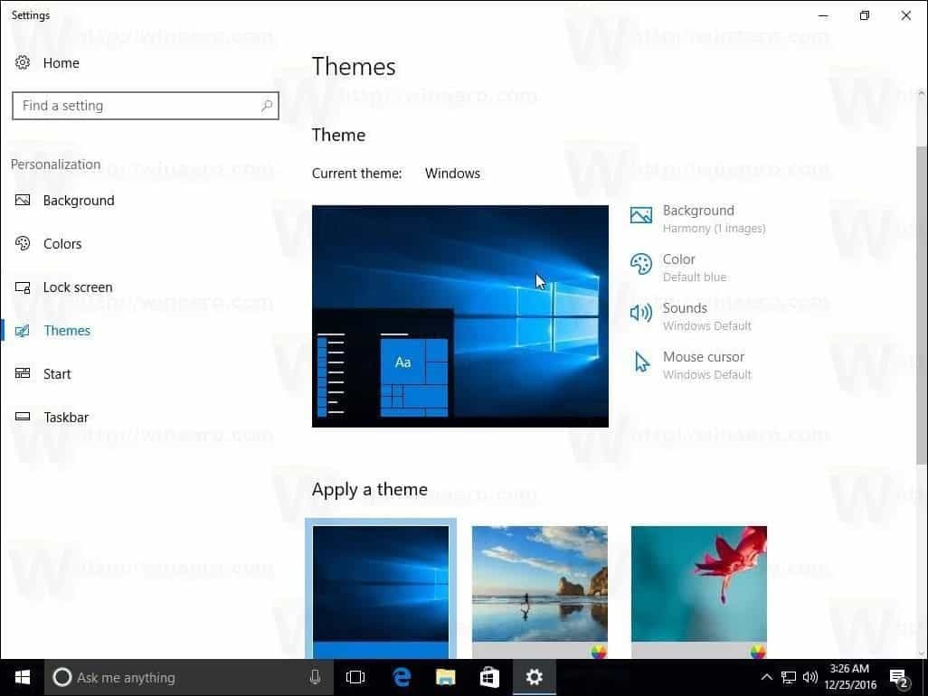 Temas Windows 10 Creators Update 1703
