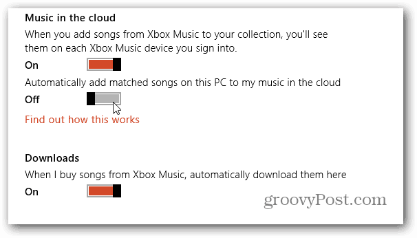 Preferências de música na nuvem