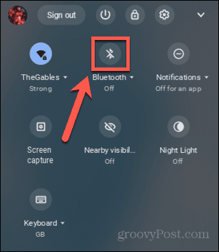 Chromebook bluetooth desligado