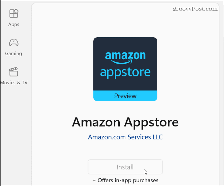 Instale a Amazon App Store a partir da Windows Store