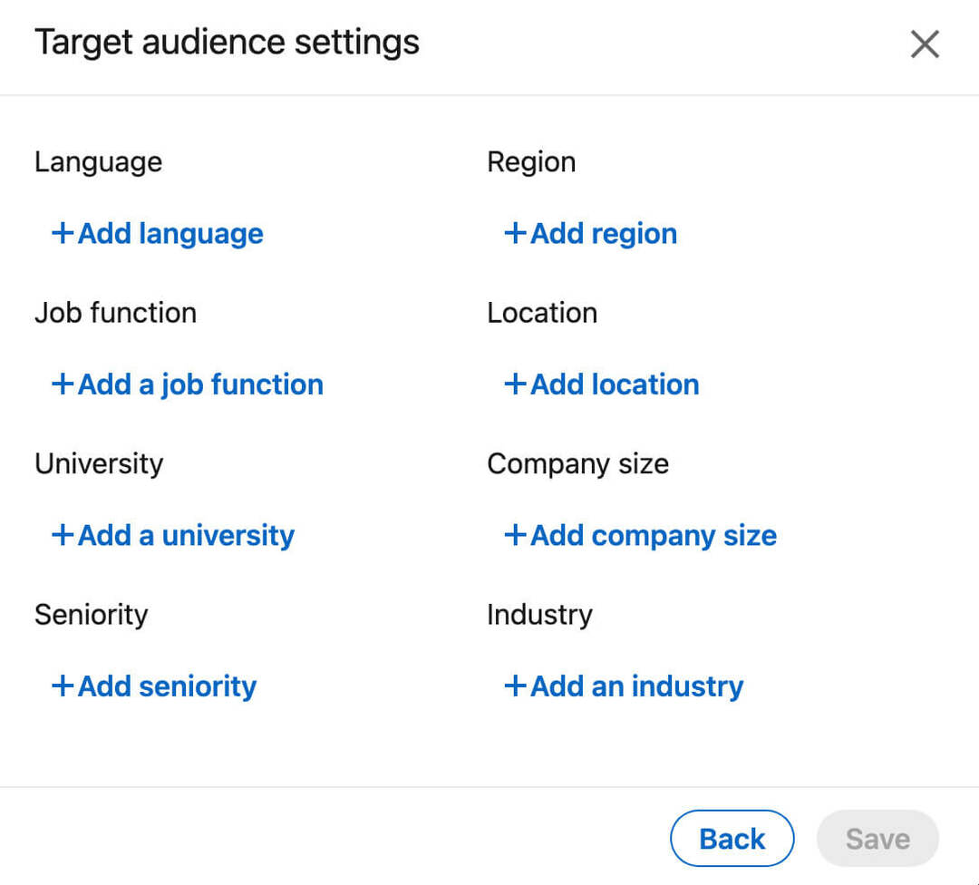 Linkedin-company-page-engagement-features-how-to-share-content-as-page-target-audience-settings-step-3