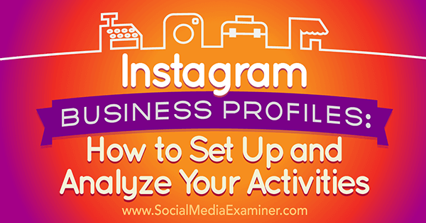 configurar analisar perfis de negócios do Instagram