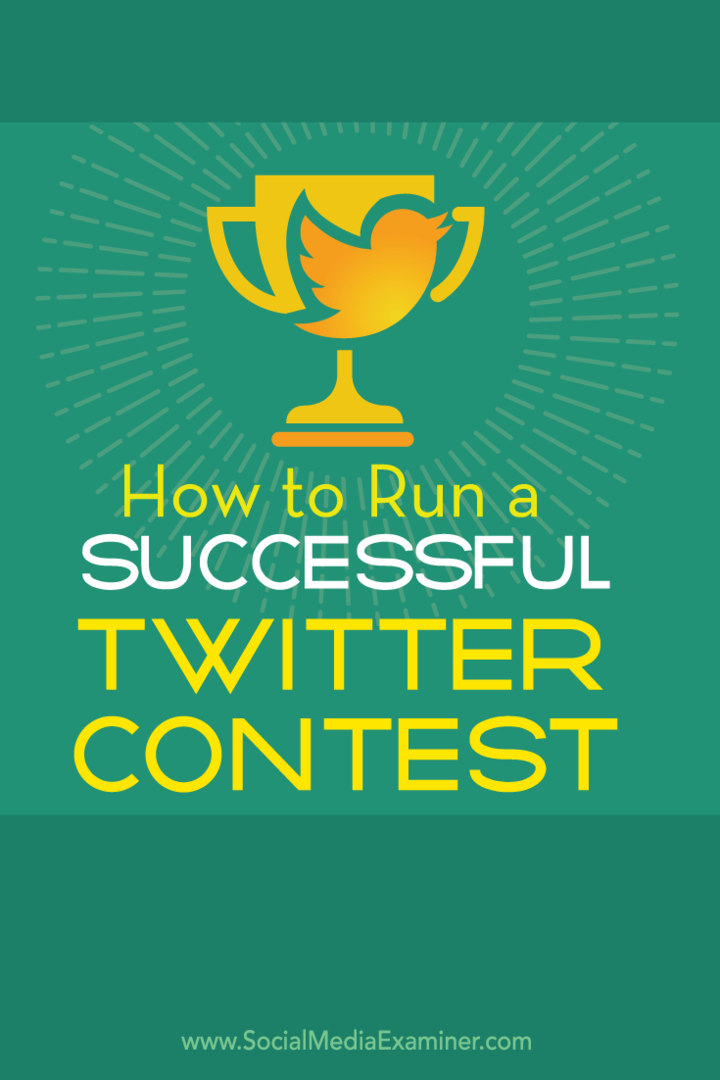 como criar um concurso de sucesso no Twitter