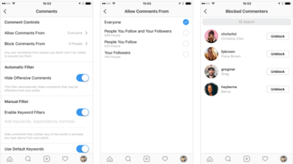 O Instagram adiciona novos recursos que permitem aos usuários controlar quem pode comentar suas postagens.