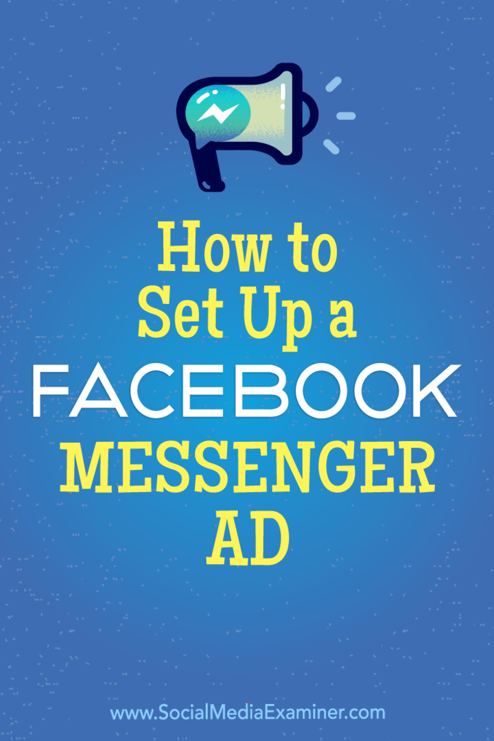 Como configurar um anúncio do Facebook Messenger: examinador de mídia social