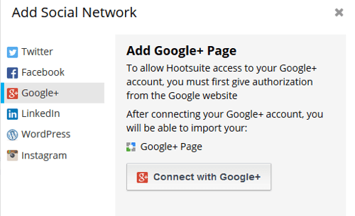 hootsuite adicionar rede