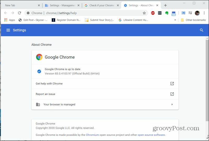 google chrome atualizado