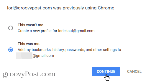 O email estava usando o Chrome anteriormente