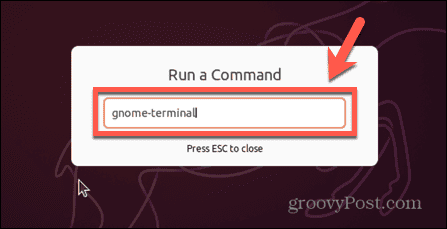 terminal de execução do ubuntu