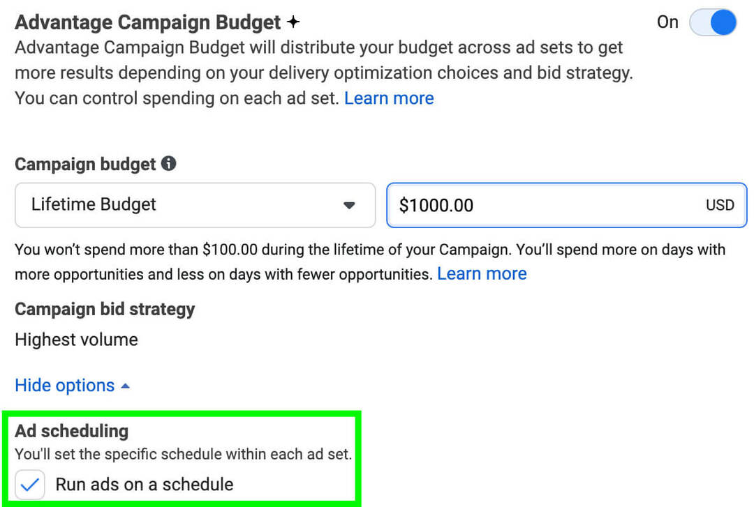 how-to-lançar-call-ads-for-facebook-create-schedule-run-ads-on-a-schedlue-box-enable-advantage-campanha-budget-ad-scheduling-example-6