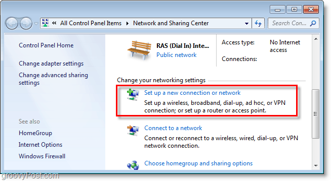 configurar uma nova conexão ou rede no windows 7