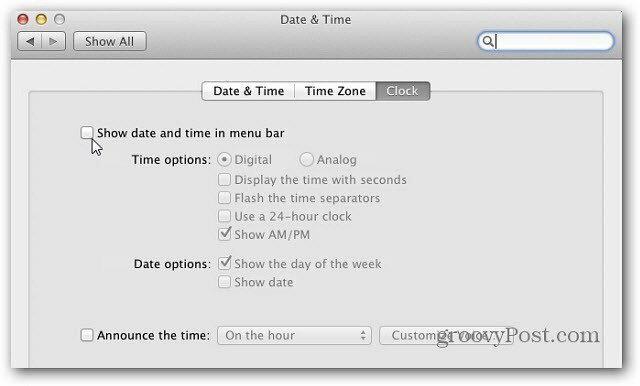 Mac OS X: Adicione um calendário básico à barra de menus