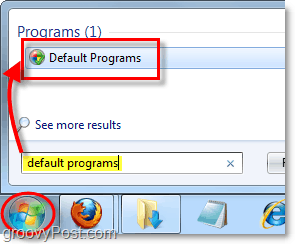 alterar o uso padrão dos programas no Windows 7