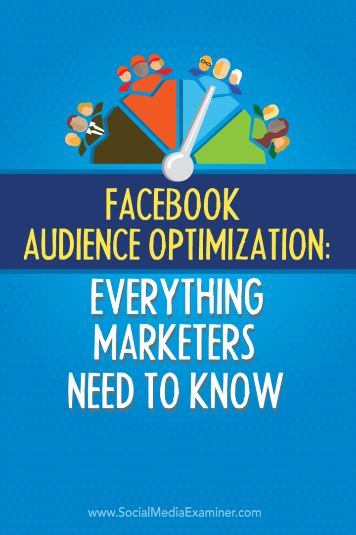 o que os profissionais de marketing precisam saber sobre o recurso de otimização de público do Facebook