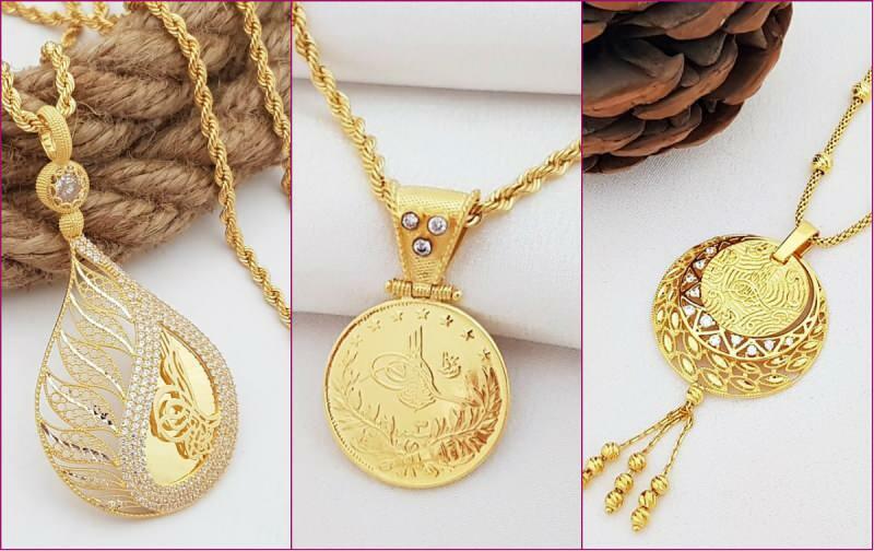 Os mais belos modelos de colar de ouro com monograma 