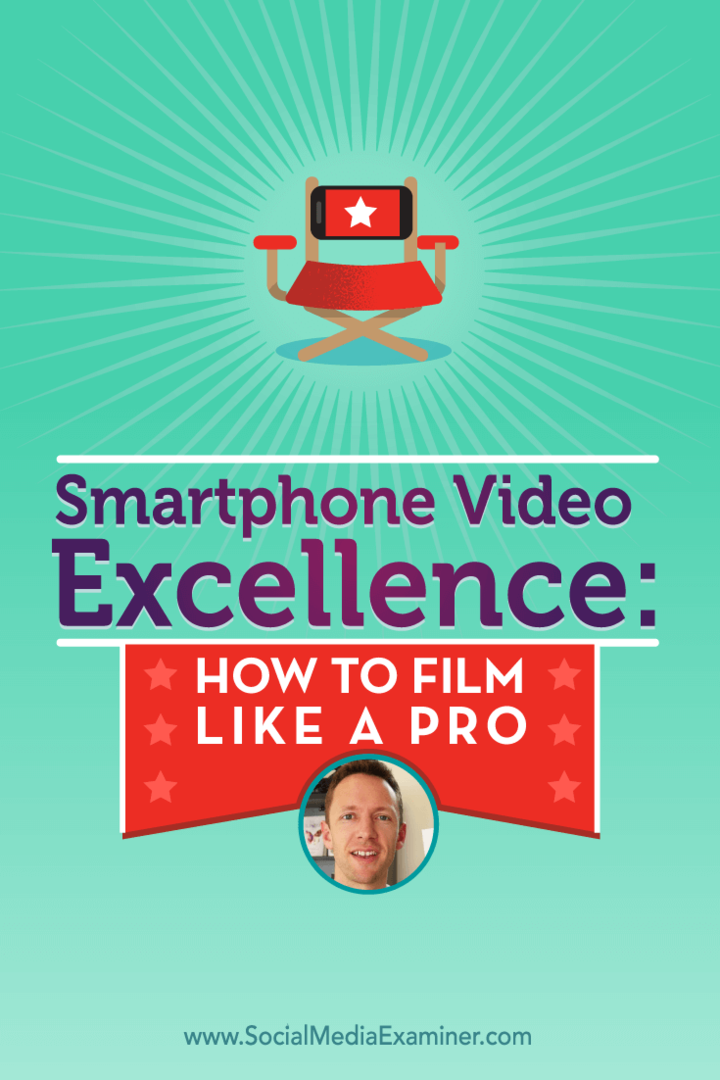 Excelência em vídeo em smartphone: como filmar como um profissional: examinador de mídia social