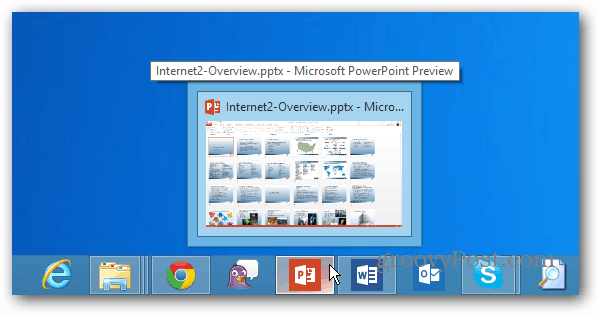 Barra de tarefas da área de trabalho do Windows 8