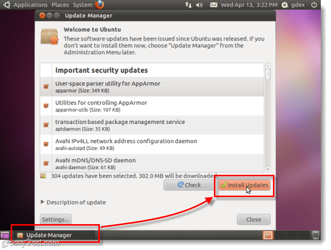 instalar atualizações de segurança do ubuntu
