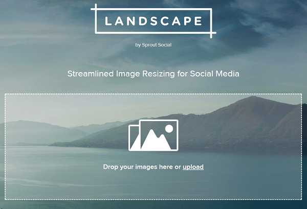 Recorte e redimensione imagens com Landscape by Sprout Social.