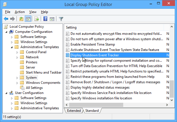 O Rastreador de Eventos de Desligamento do Windows monitora as reinicializações do sistema