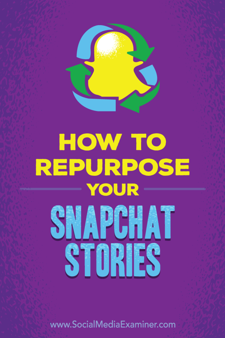 Dicas sobre como você pode redirecionar suas histórias do Snapchat para outras plataformas de mídia social.