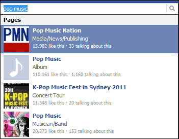 música pop do facebook