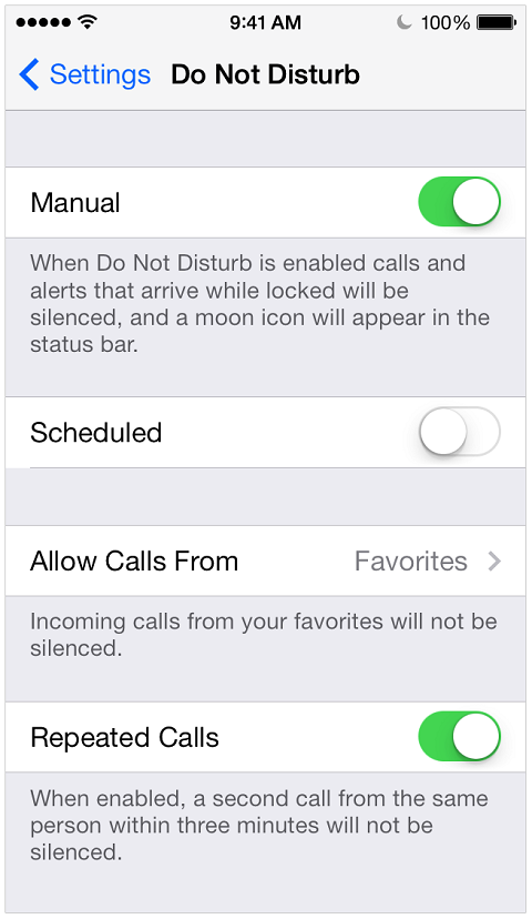 A configuração Não perturbe do iPhone permite que você bloqueie textos.