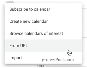 Adicionando um calendário por URL no Google Agenda