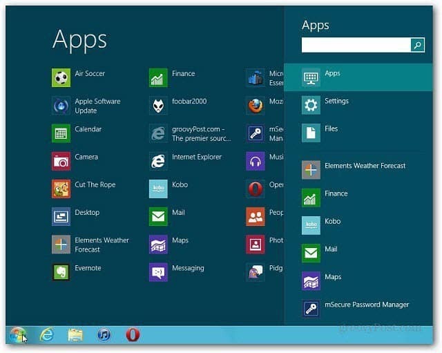 Windows 8: obtenha o menu Iniciar de volta na área de trabalho