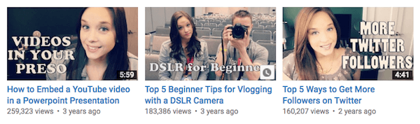 Crie conteúdo valioso para seus vlogs e use-os para mostrar sua experiência.