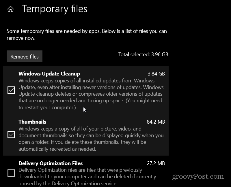 remover arquivos temporários do windows 10