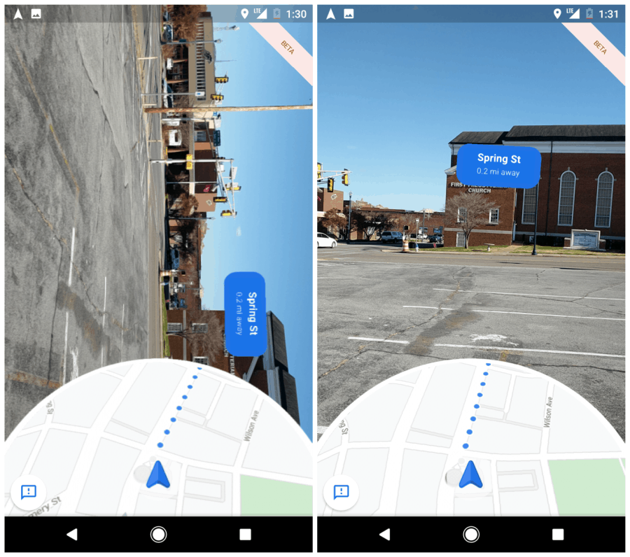 visualização ao vivo do google maps
