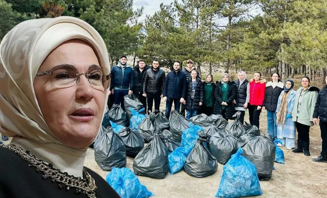 Saudações de Emine Erdoğan aos jovens amantes da natureza