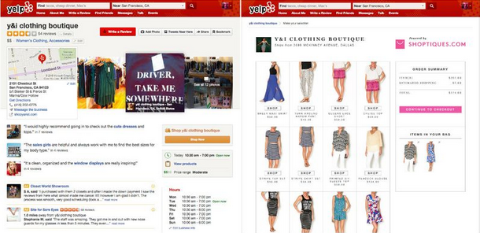 Yelp e Shoptiques.com fazem parceria para levar compras em boutiques para a plataforma Yelp