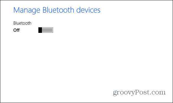 Bluetooth desligado