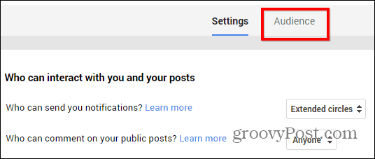 O Google+ publica público-alvo das configurações de restrição