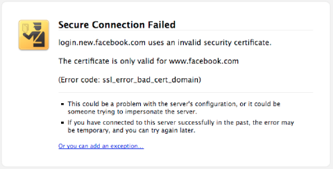 erro de certificação SSL