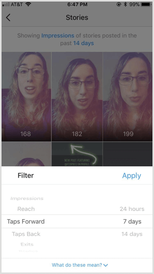 Filtros Instagram Insights Stories