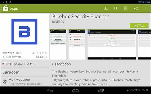 Scanner de segurança Blubox Google Play