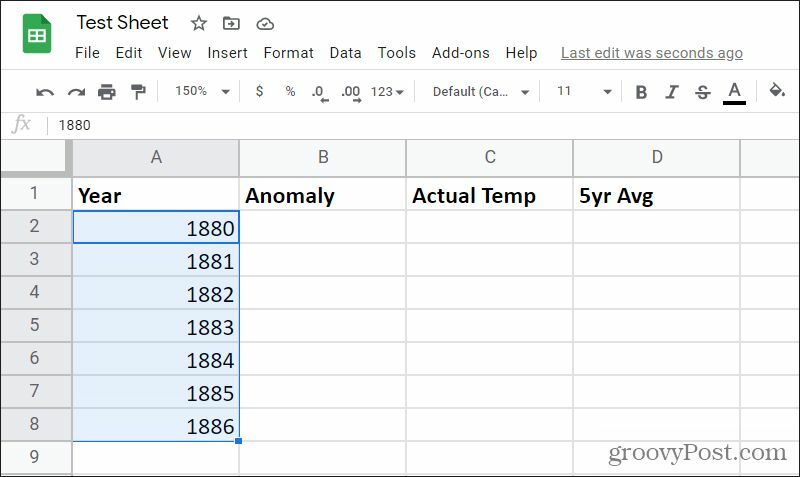 preenchimento sequencial de páginas do google