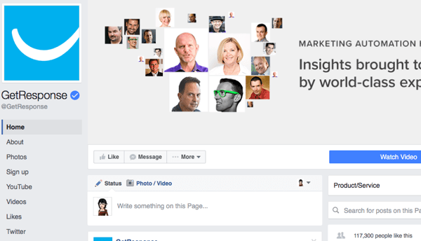 novo design da página do facebook