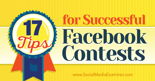 dicas para concursos de sucesso no Facebook