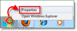 como abrir as propriedades do menu iniciar no windows 7 