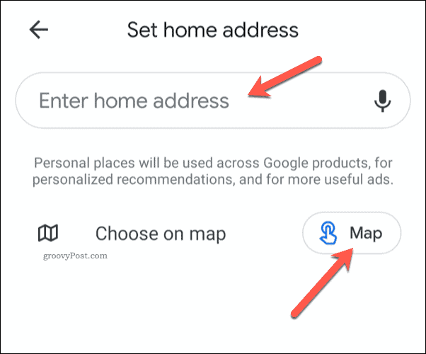 Configurando o endereço residencial do Google Maps no celular