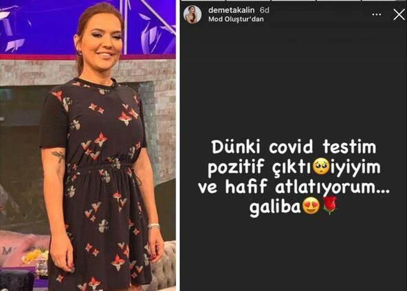 Depois que sua ex-esposa Okan Kurt, Demet Akalın também pegou o coronavírus!