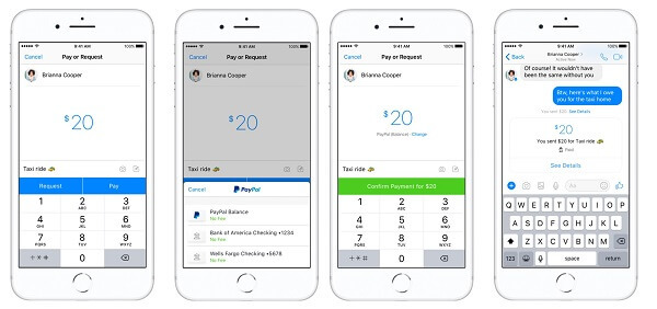 Facebook Messenger e PayPal integram pagamentos ponto a ponto no aplicativo nos EUA.