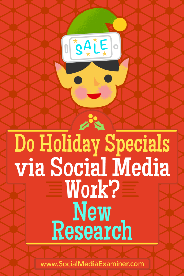 Os especiais de férias via mídia social funcionam? Nova pesquisa: examinador de mídia social