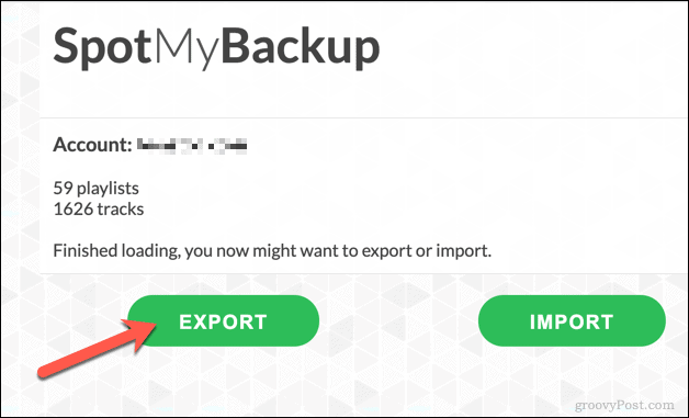 Exportando listas de reprodução do Spotify usando SpotMyBackup